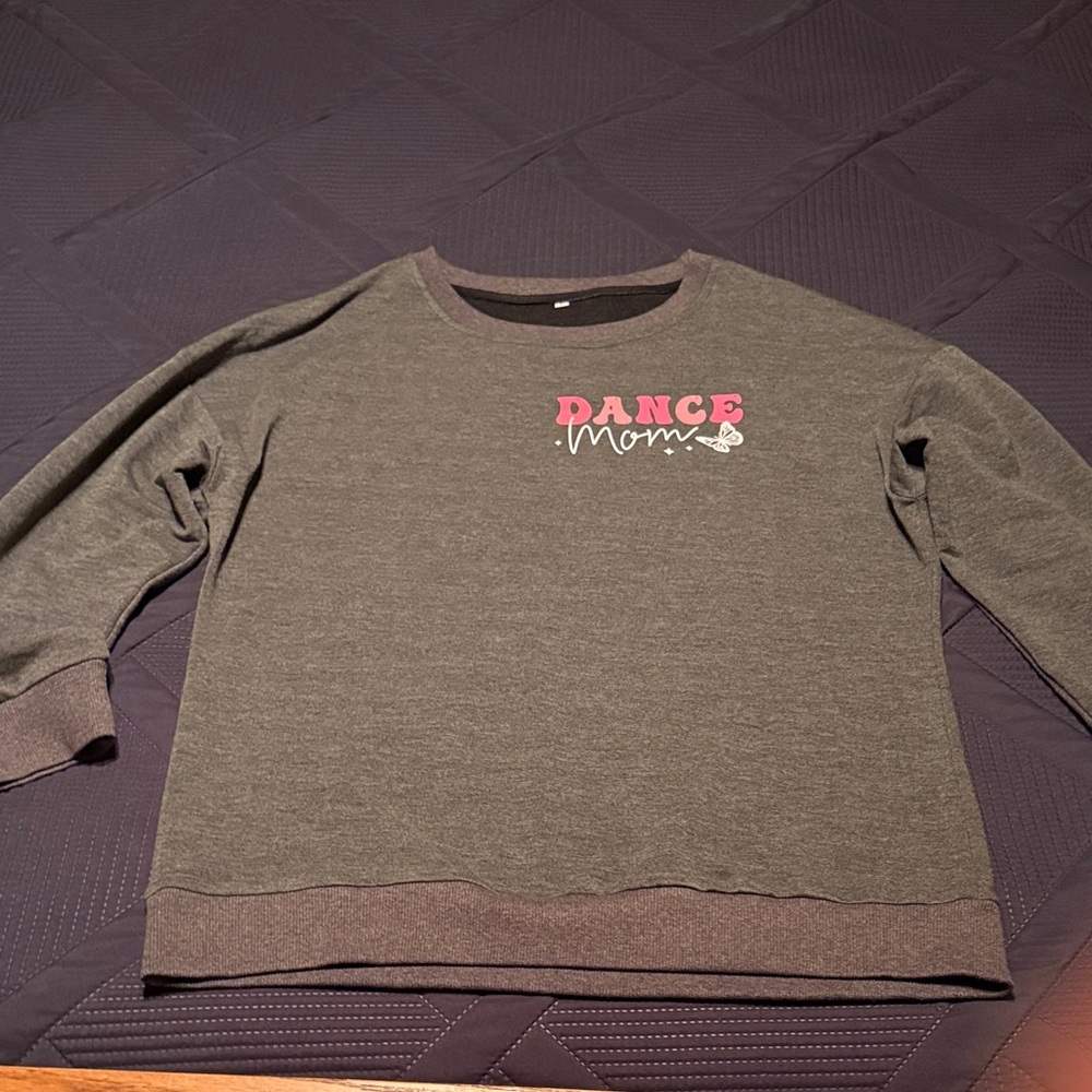 “In My Dance Mom Era” Charcoal and Pink Dance Mom Sweatshirt